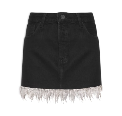 Saia Georgia Franjas - Preto