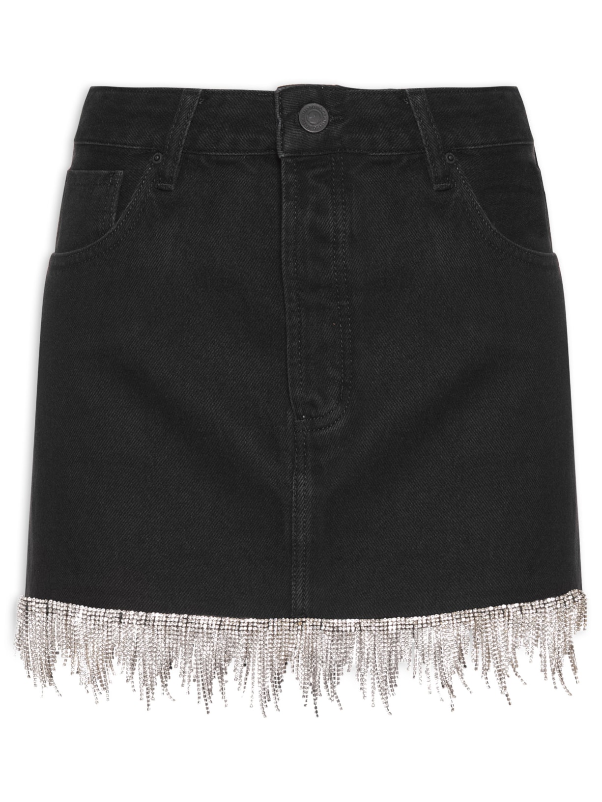 Saia Georgia Franjas - Preto