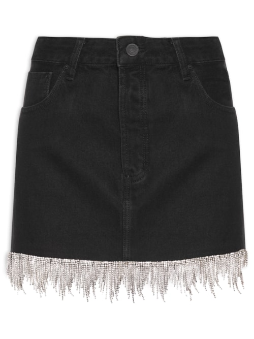Saia Georgia Franjas - Preto