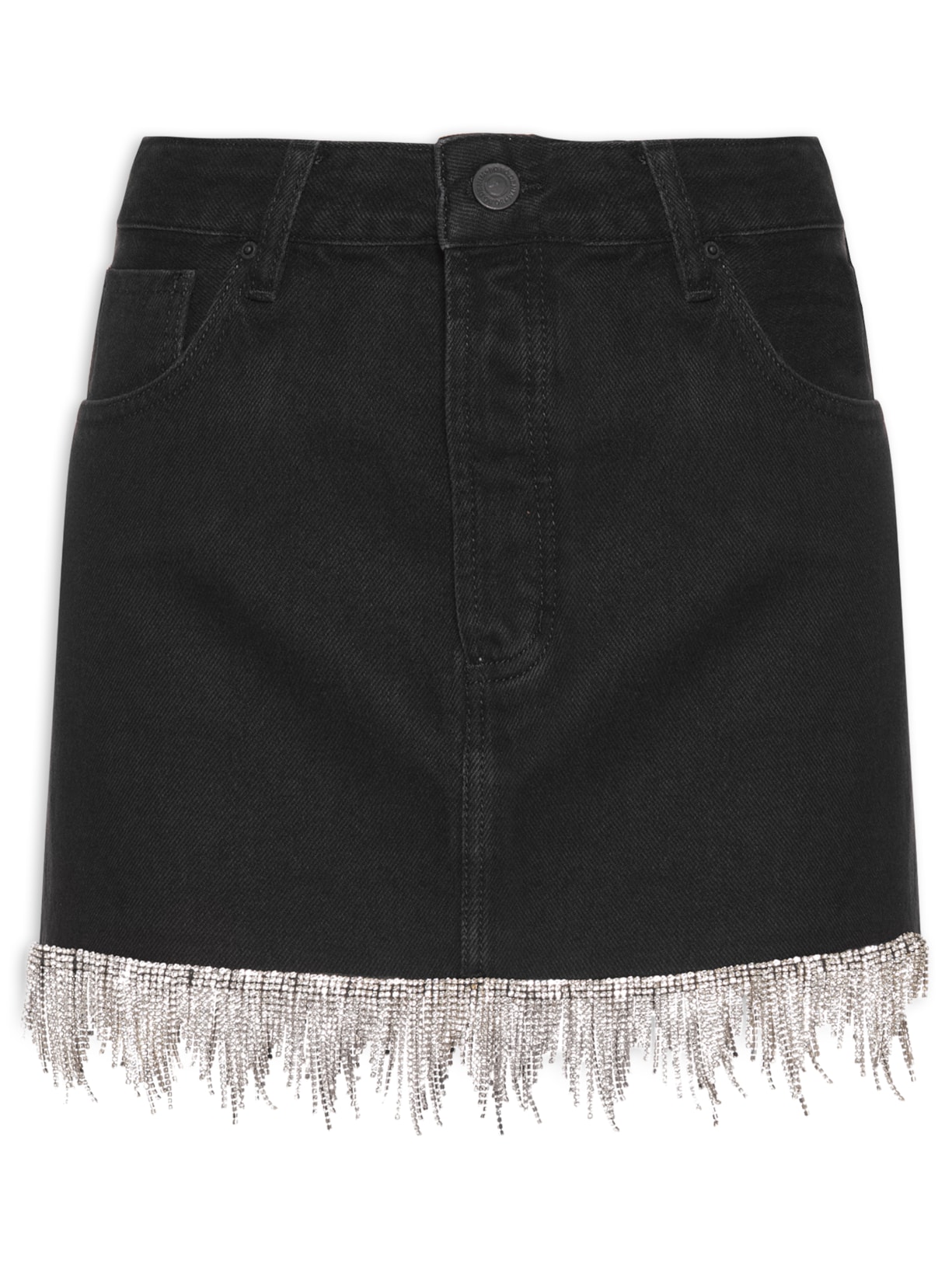 Saia Georgia Franjas - Preto