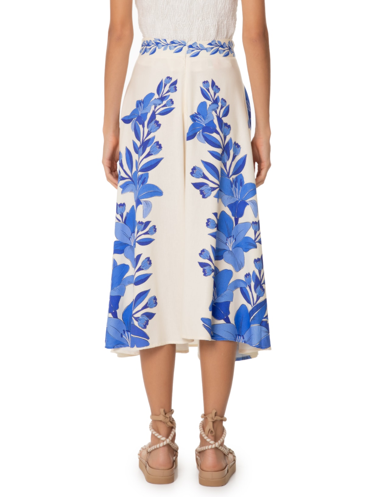 Saia Godê Leveza Tropical Azul Farm