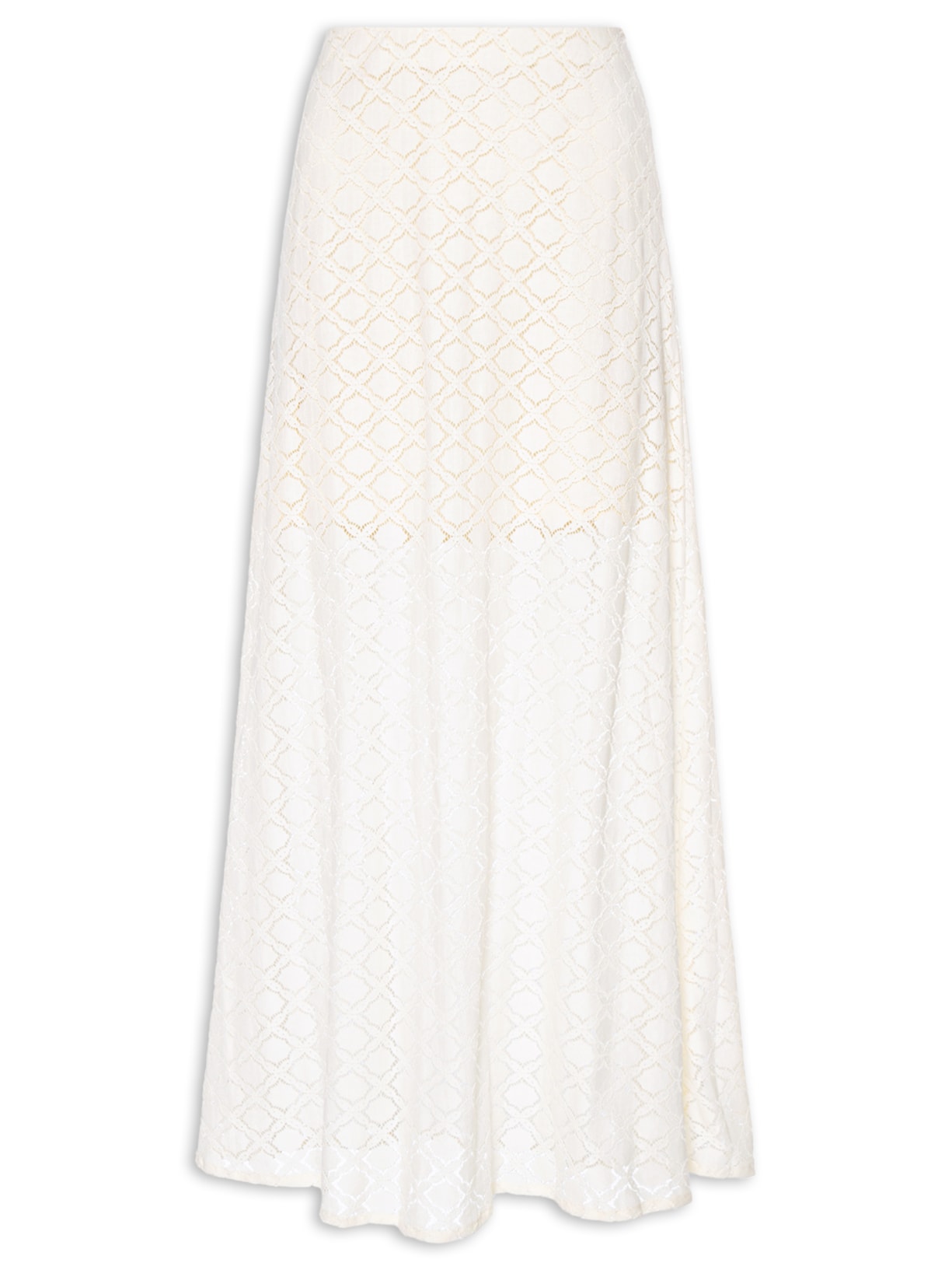 Saia Godê Renda Branco Dress To