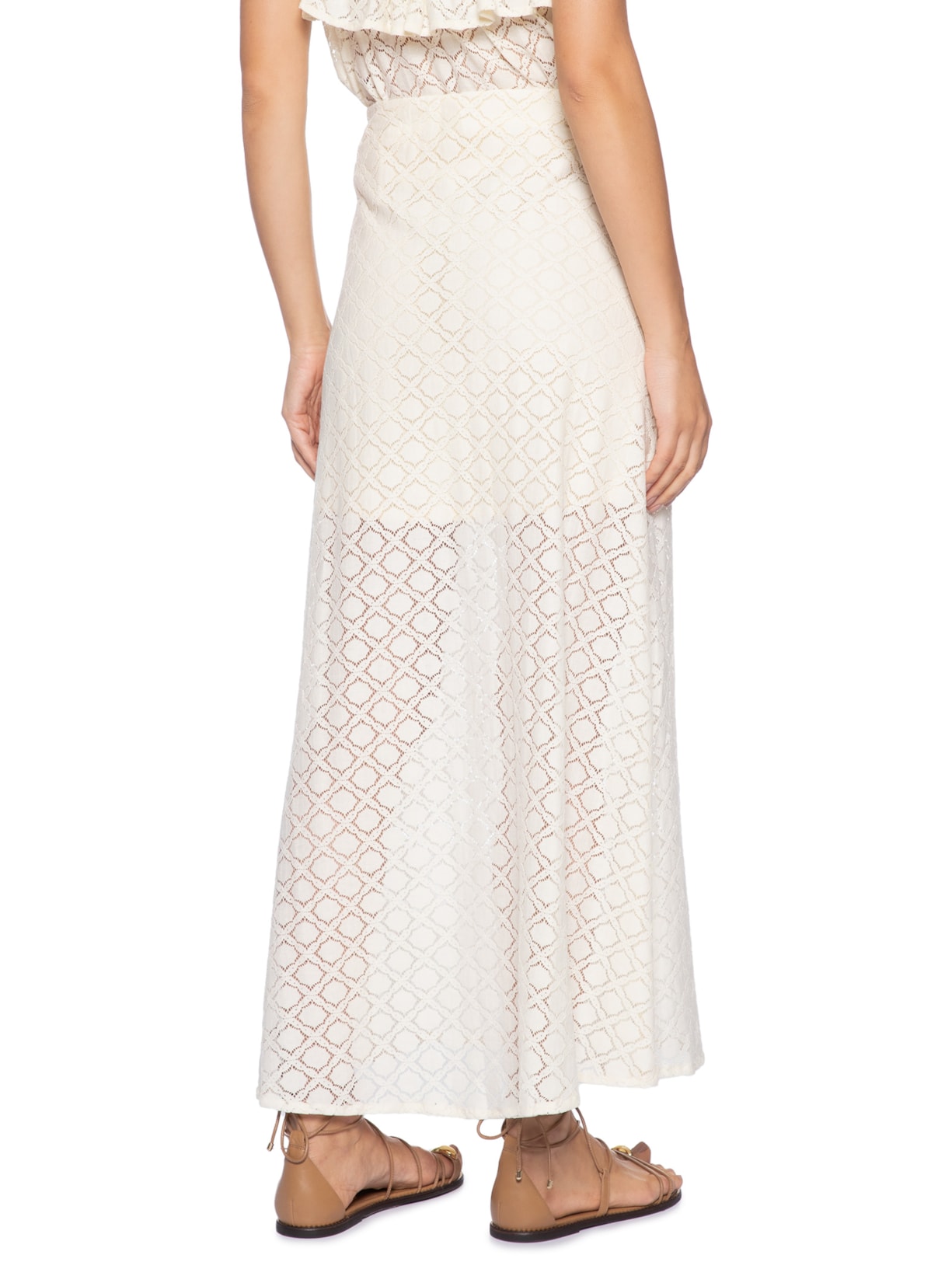 Saia Godê Renda Branco Dress To