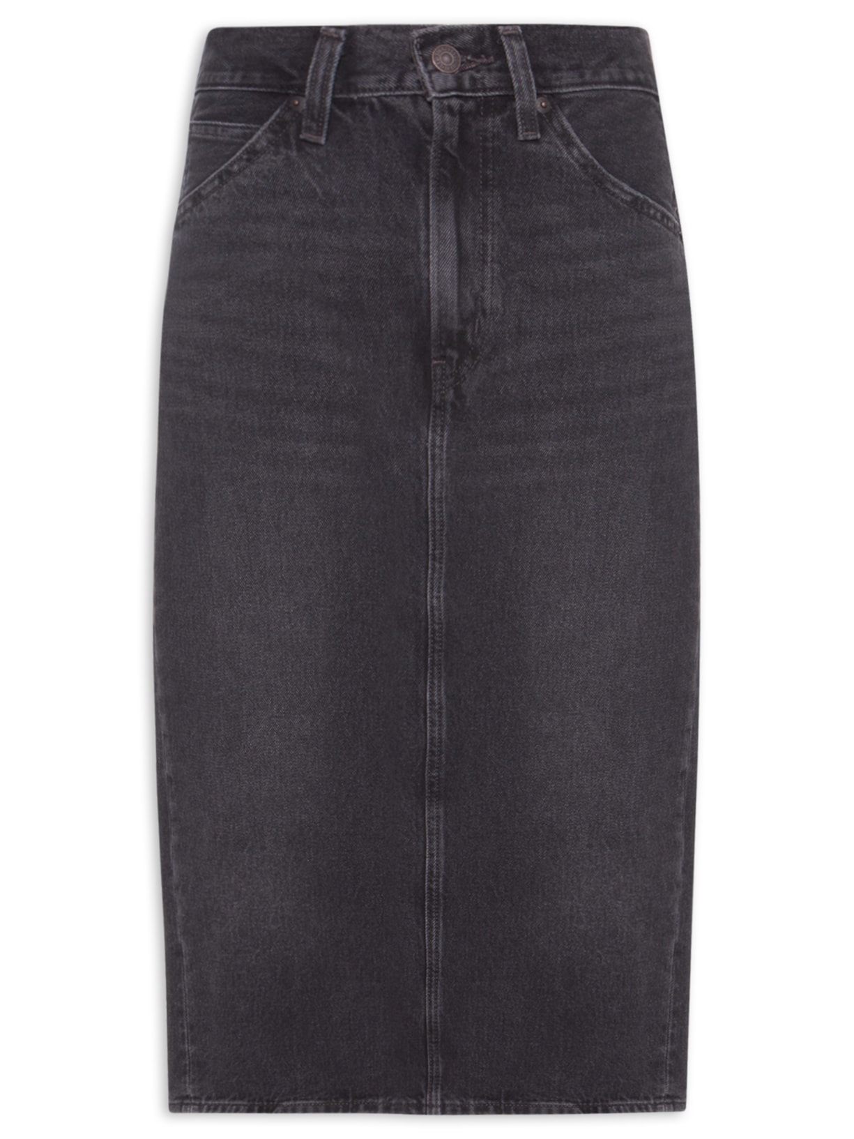 Saia Hr Back Slit Skirt Preto Levi's