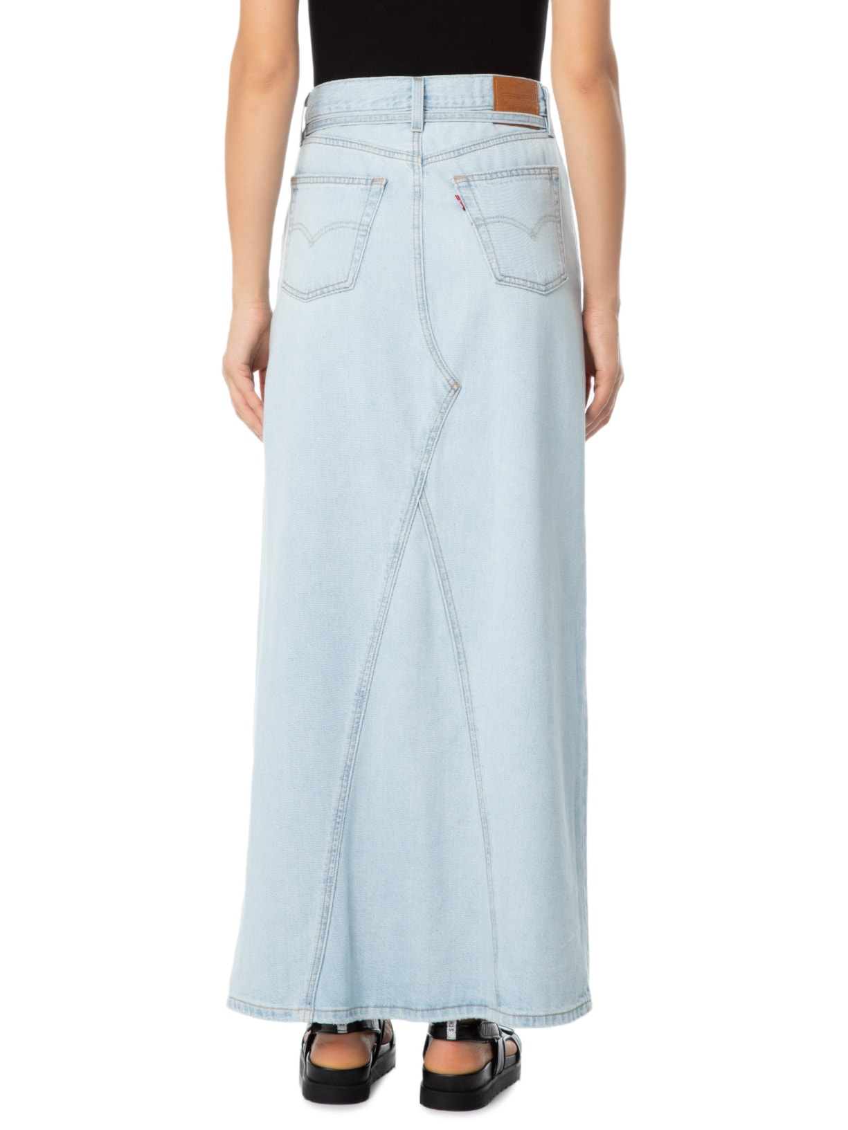 Saia Iconic Long Skirt Belt Azul Levi's