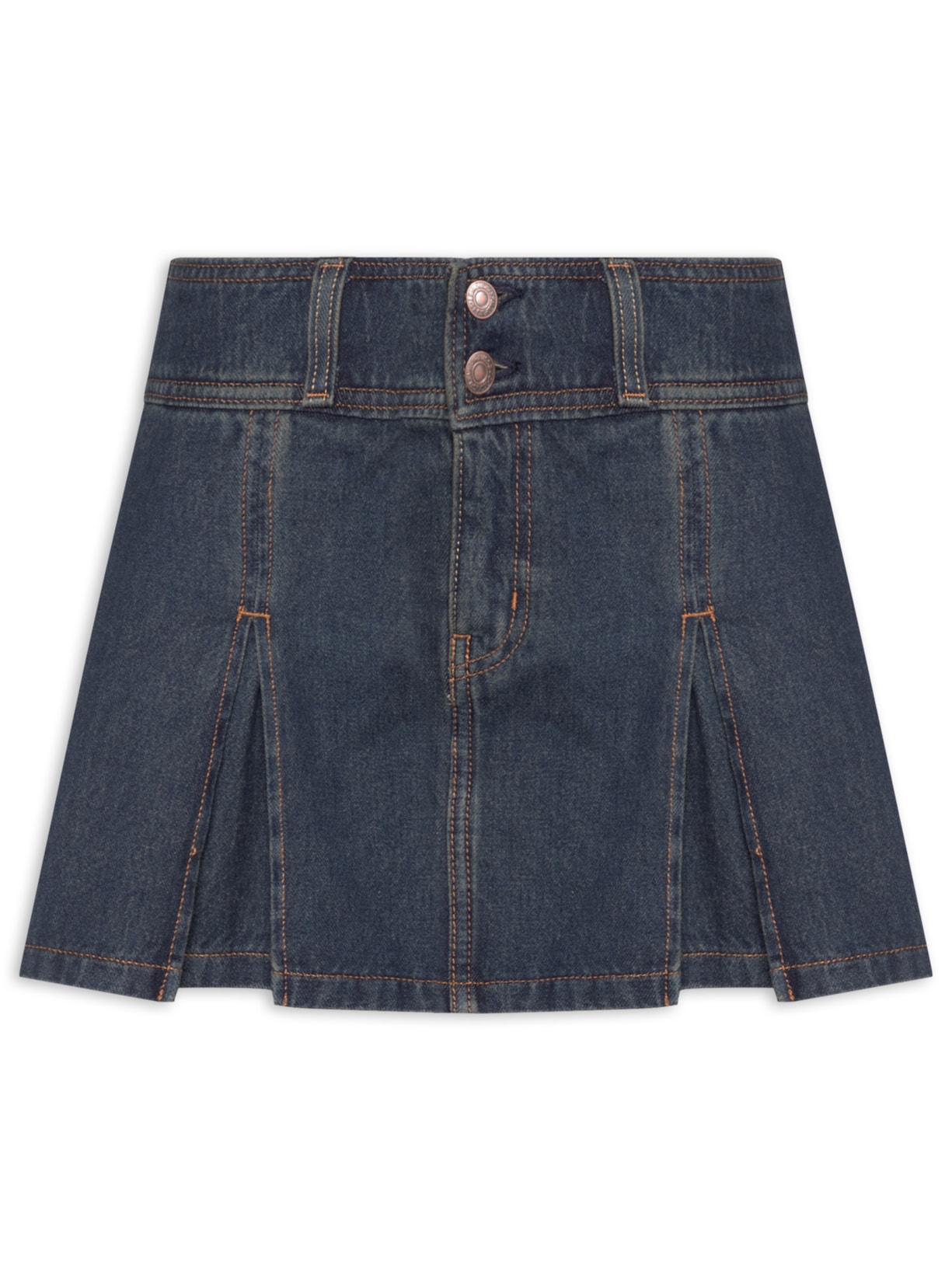 Saia Inverted Pleat Mini Azul Levi's