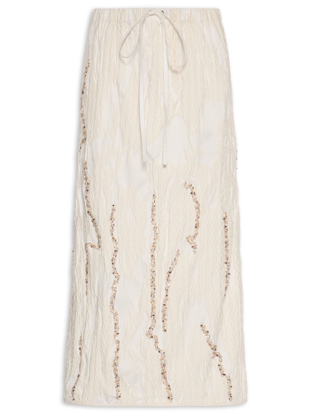 Saia Jacquard Bordado Off White Coven