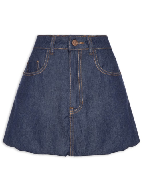 Saia Jeans Balonê - Azul