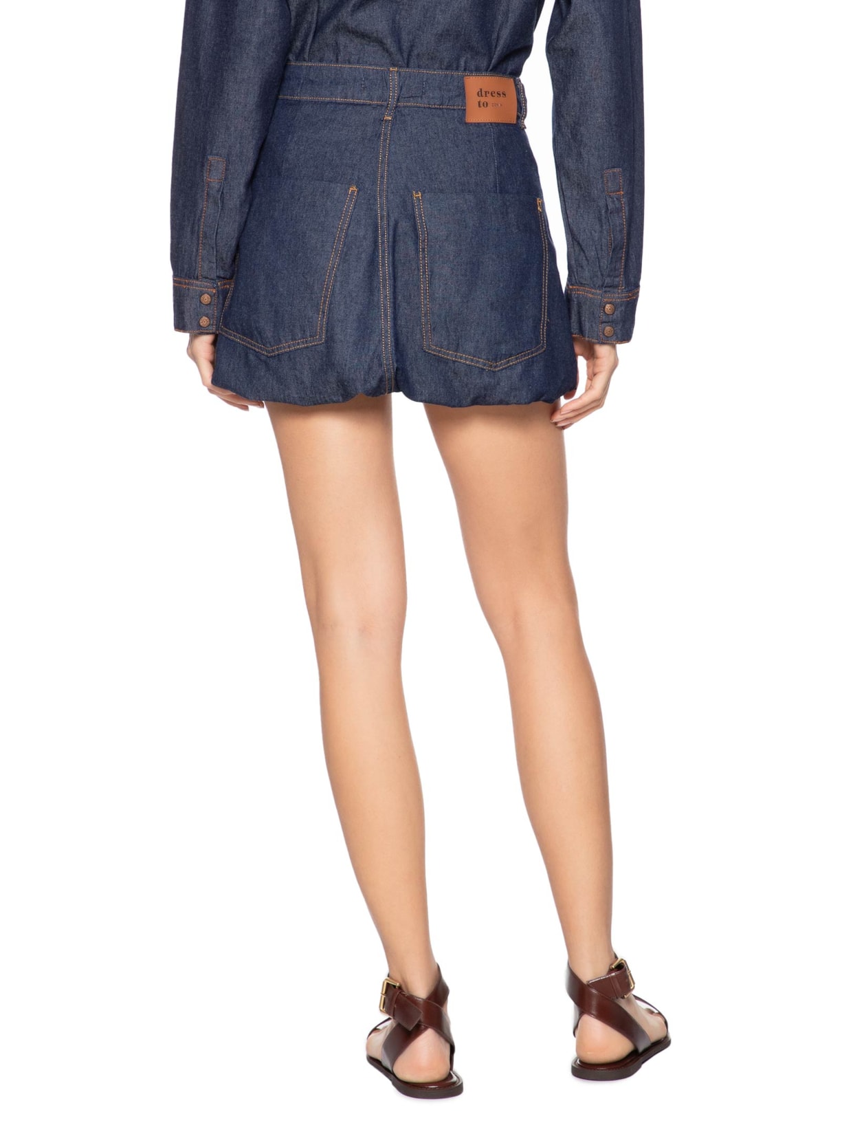 Saia Jeans Balonê Azul Dress To