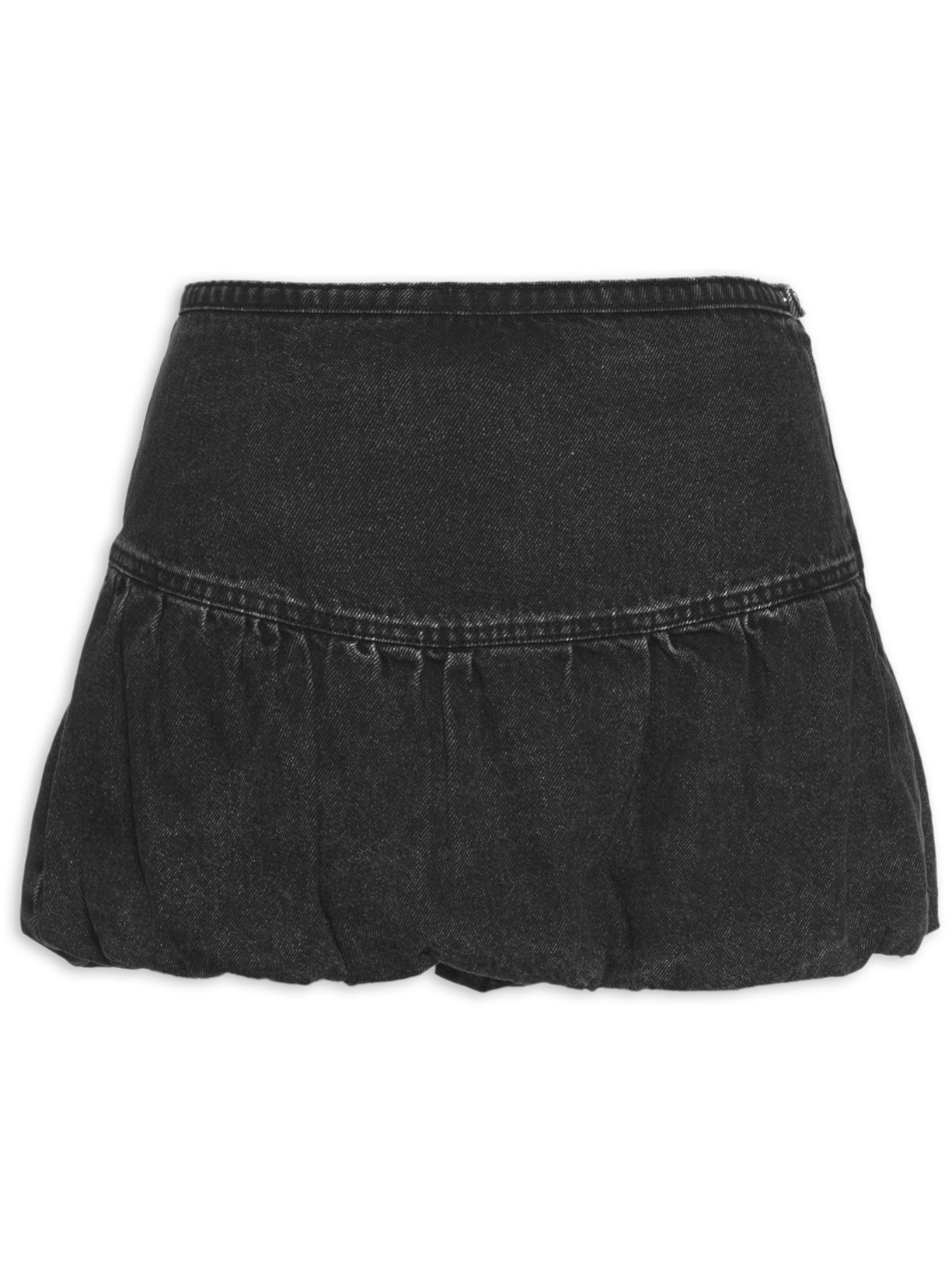 Saia Jeans Balonê - Preto