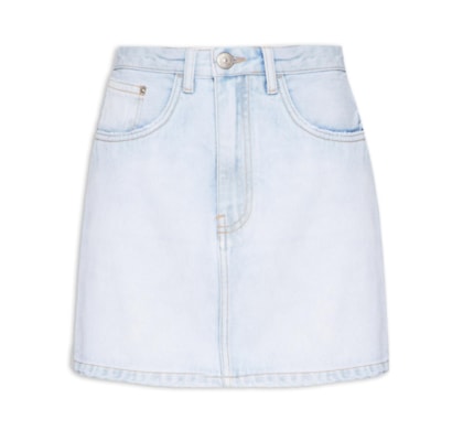 Saia Jeans Box Delave - Azul