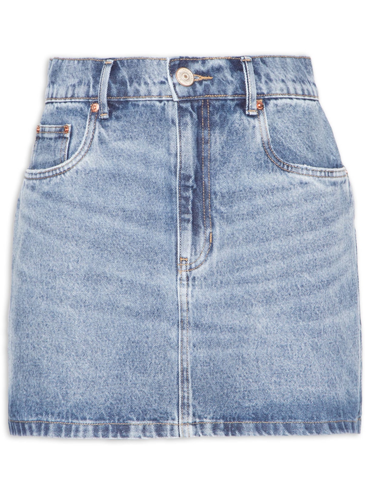 Saia Jeans Box Dirty - Azul