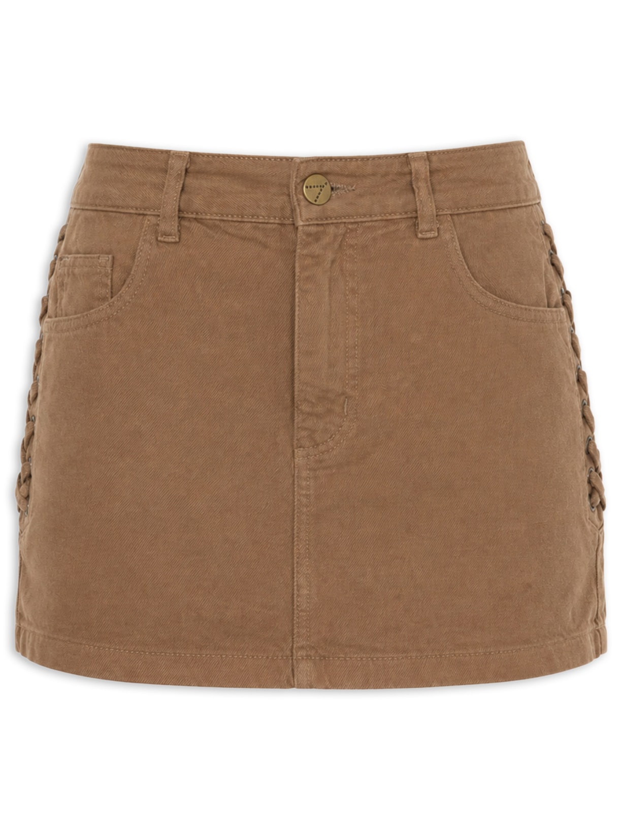 Saia Jeans Elisa Marrom Triya