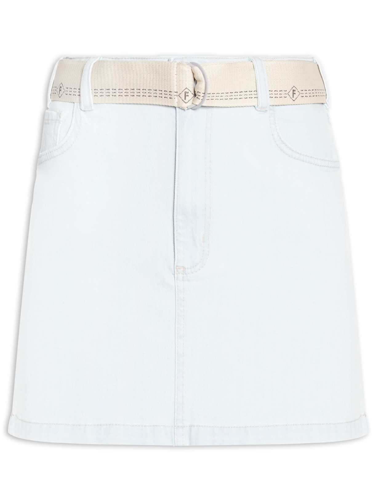 Saia Jeans Mini Azul Forum