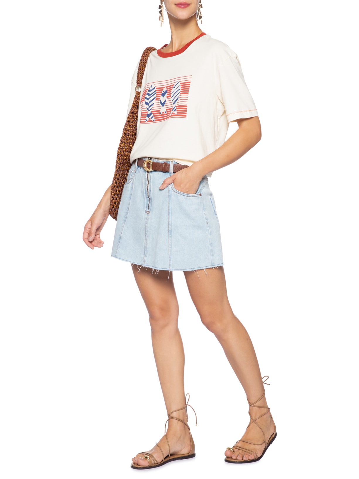 Saia Jeans Zíper Azul Dress To