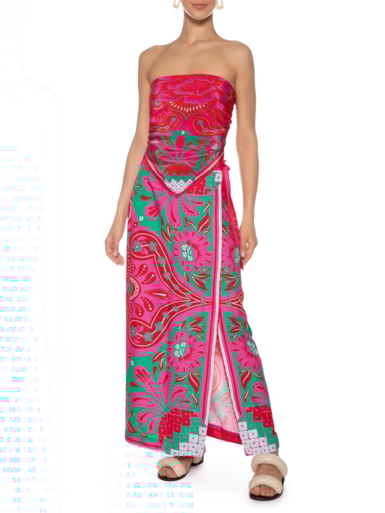 Saia Lenço Balneário Rosa Farm