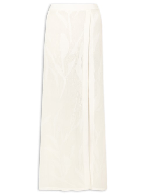 Saia Lg Adara Tricot - Branco