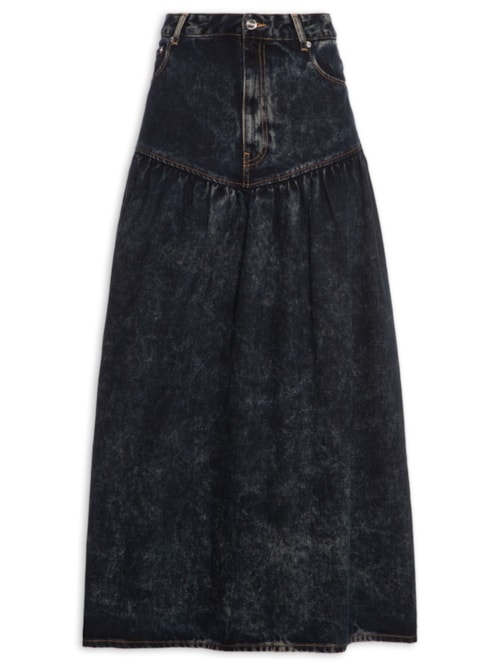 Saia Light Denim Long - Preto