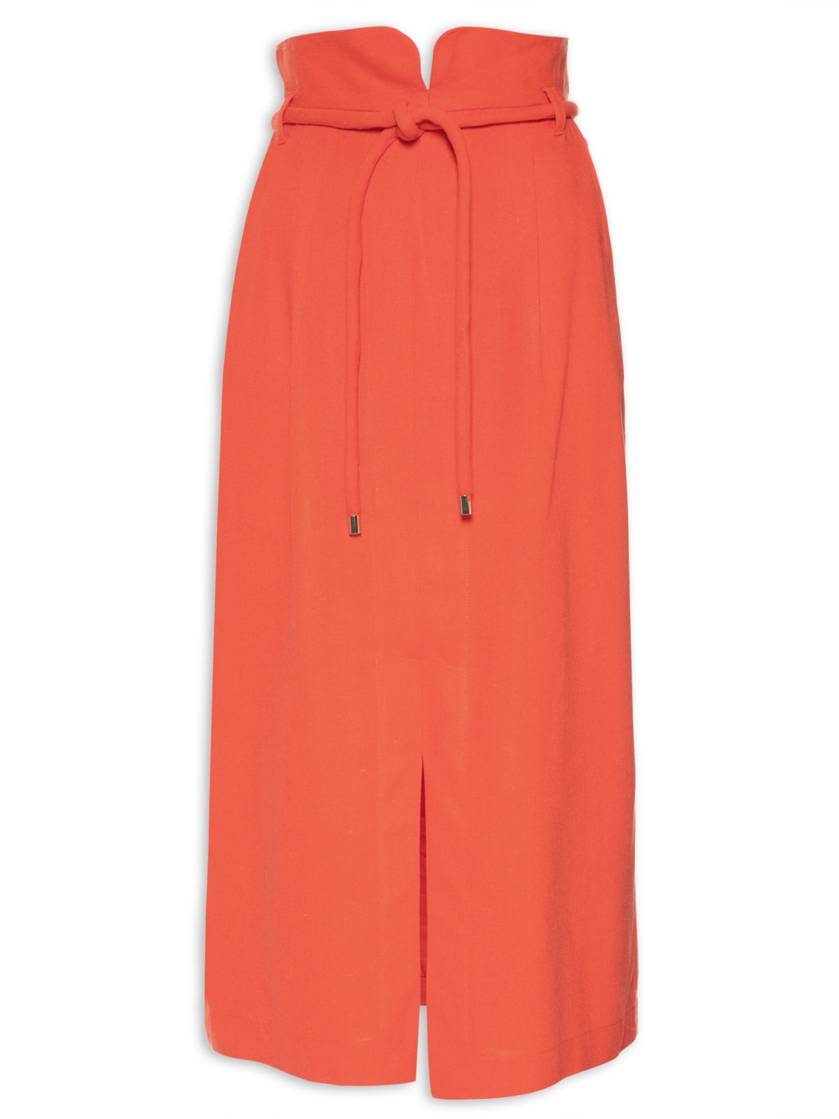 Saia Linho Cinto - Vermelho