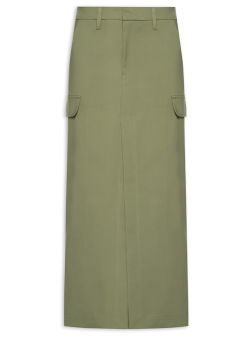 Saia Longa Alfaiataria Cargo - Verde