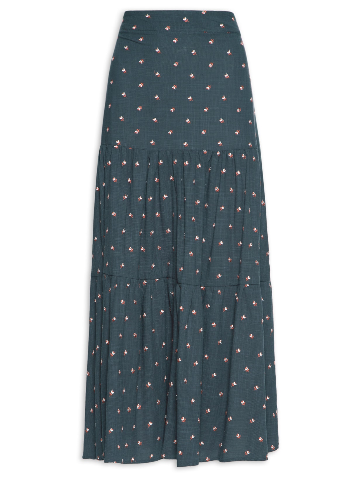 Saia Longa Bordado Polen - Azul