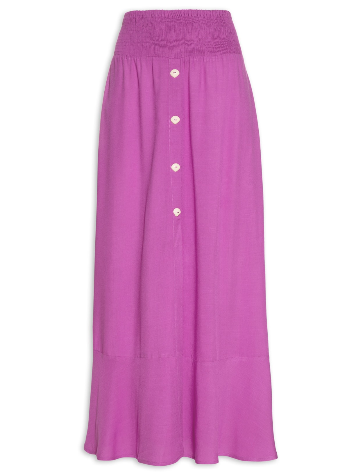 Saia Longa Botões - Roxo