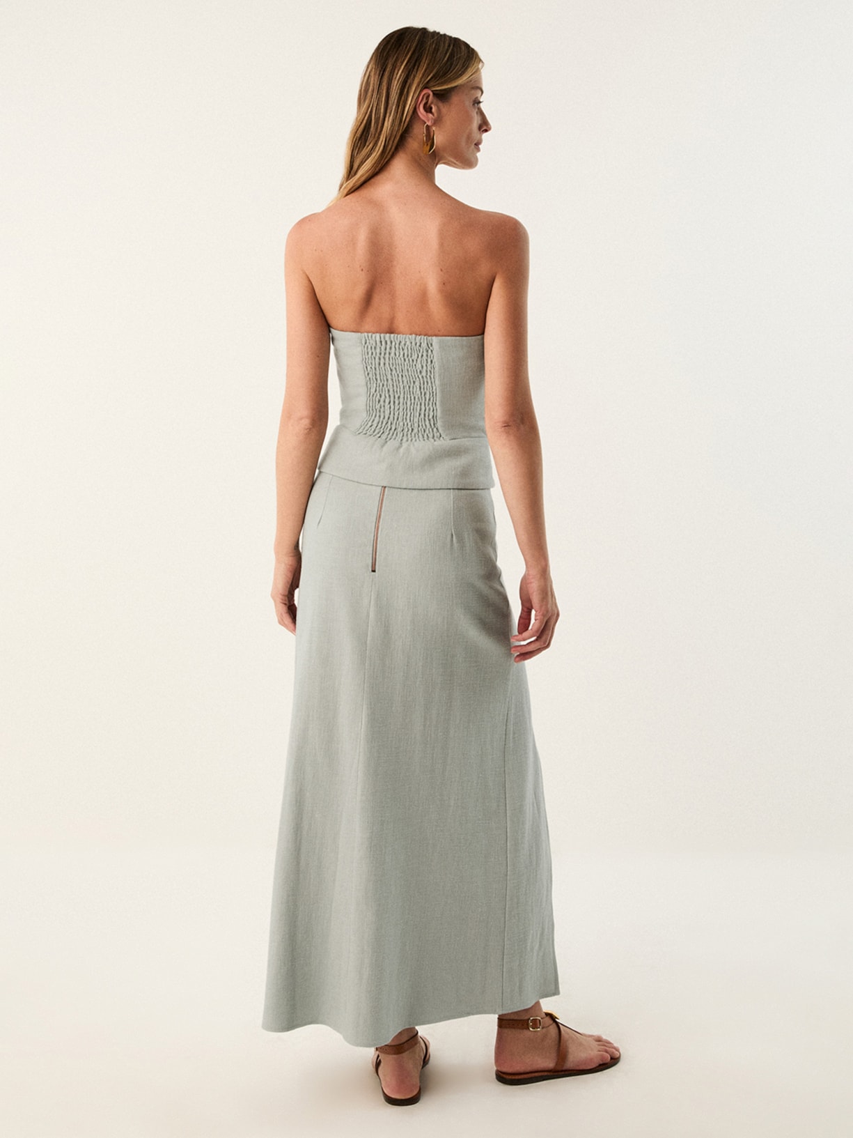 Saia Longa Bruna Cinza Vix