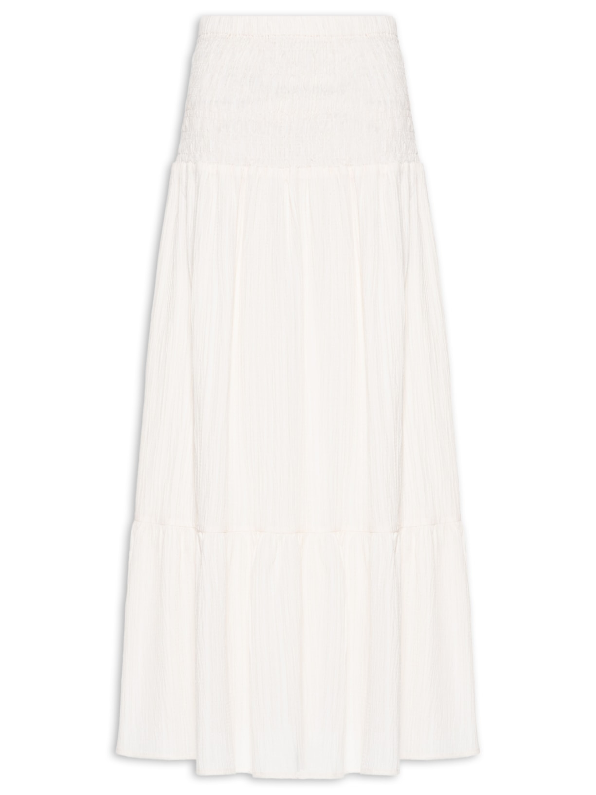 Saia Longa Cós Largo Elástico - Off White