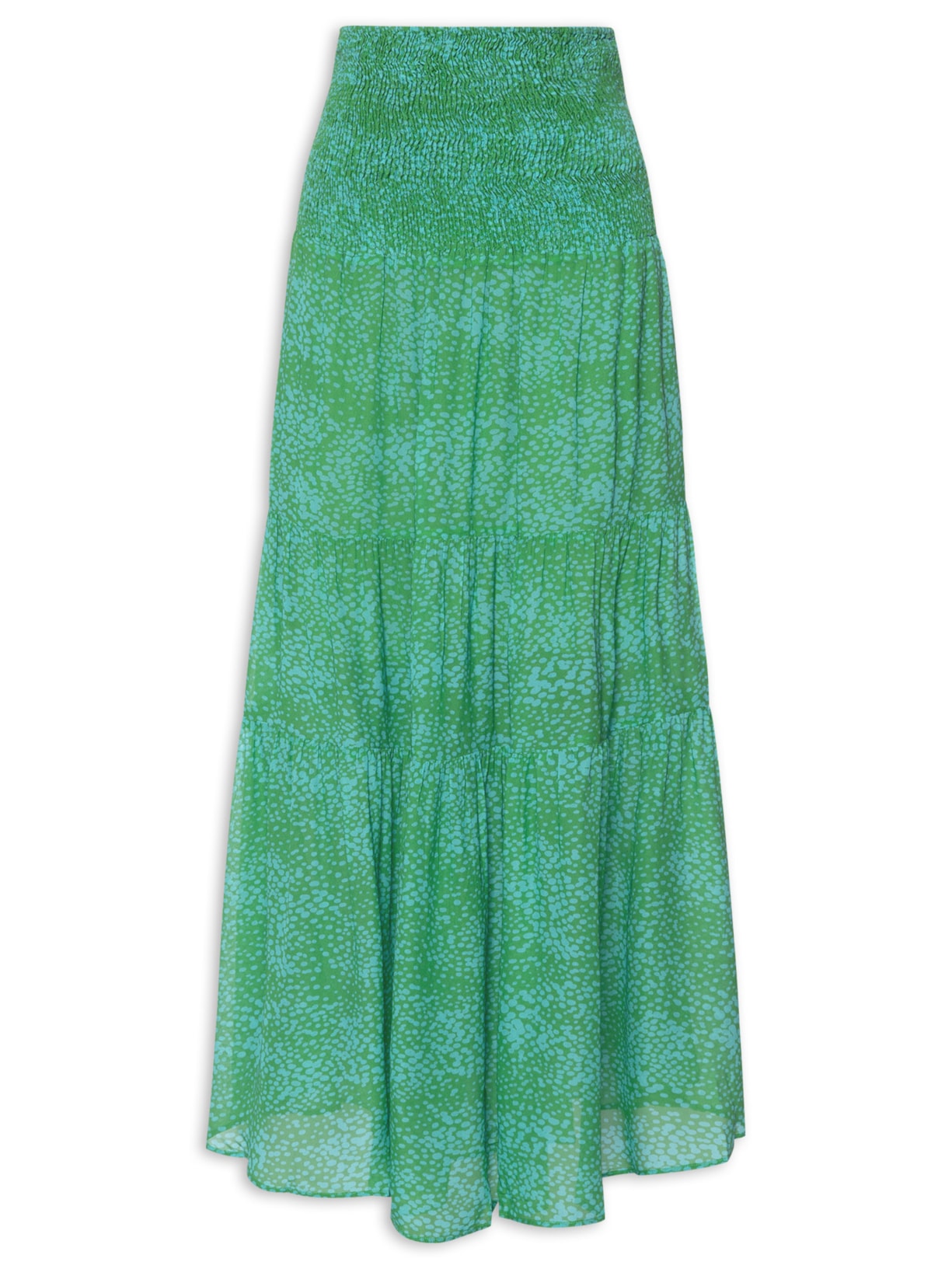 Saia Longa Estampa Sal - Verde