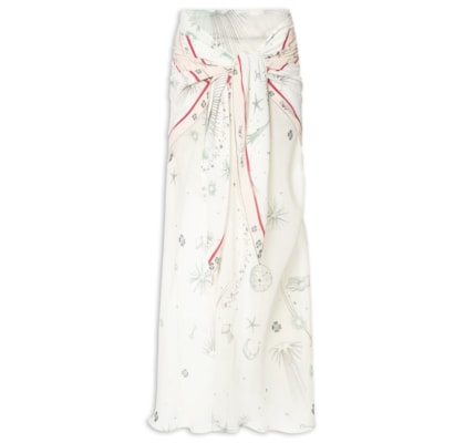 Saia Longa Fig Aqua Astral - Off White