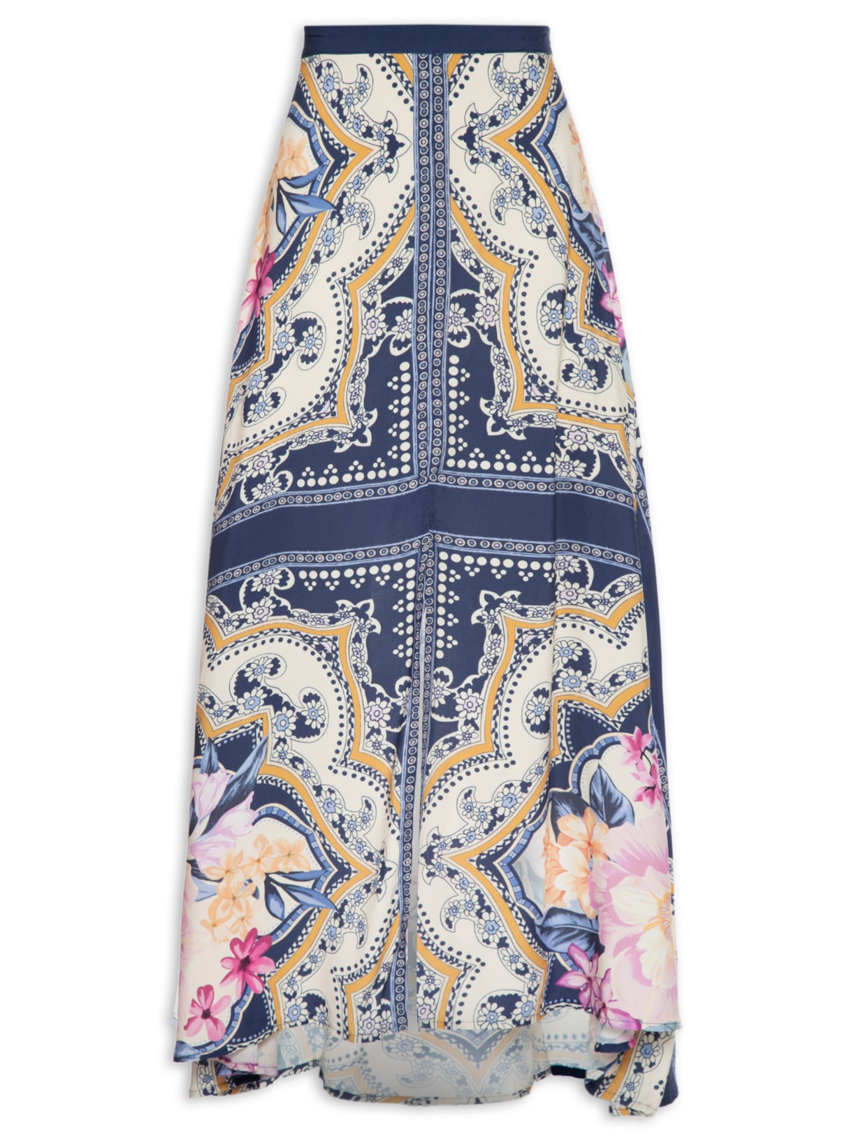 Saia Longa Lenço De Inverno - Azul