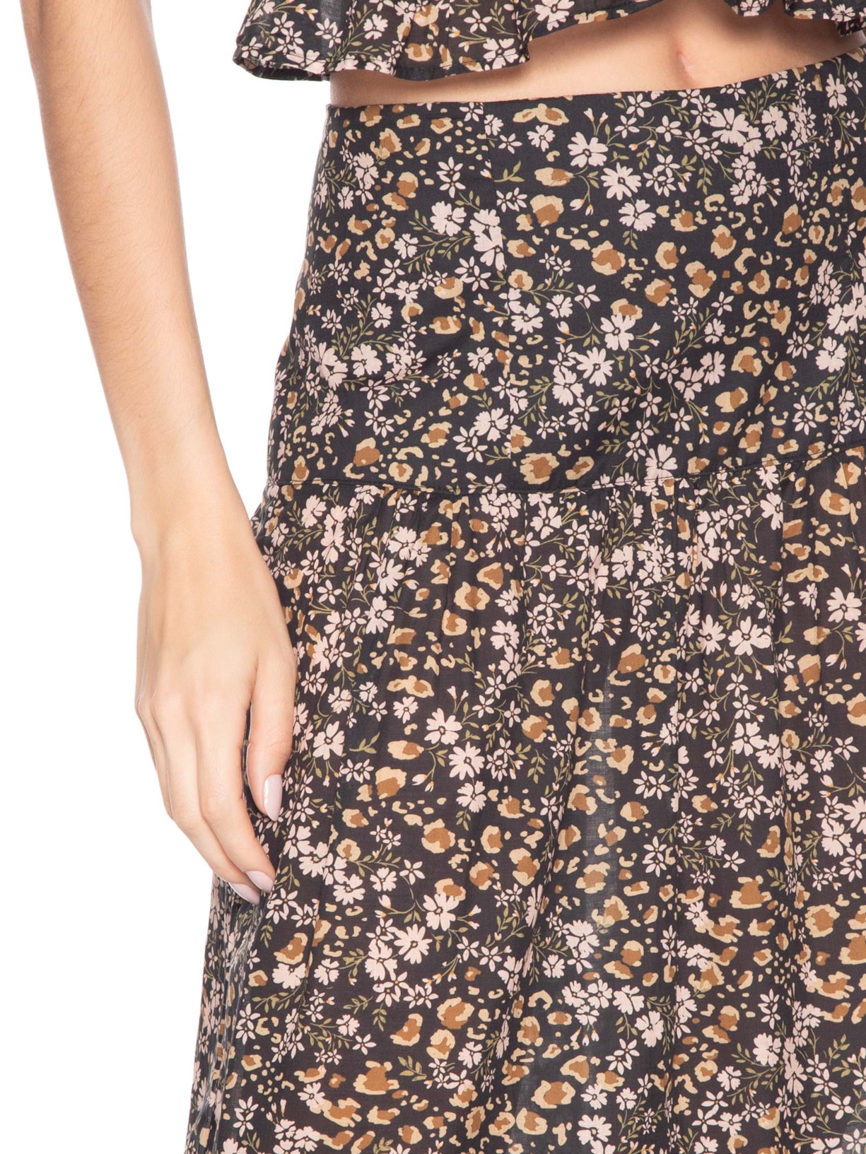 Saia Longa Liberty Onça Color Preto Animale