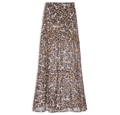 Saia Longa Liberty Onça Color - Preto