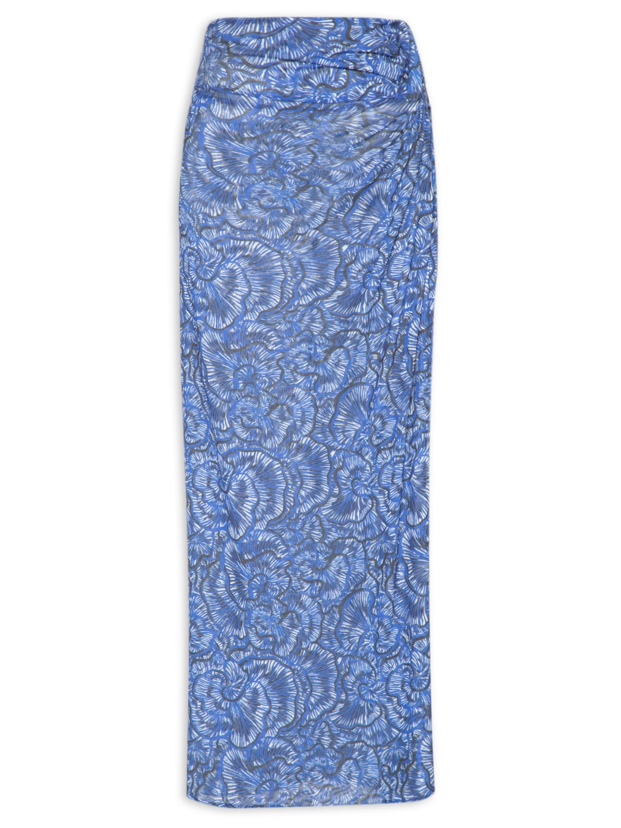 Saia Longa Mushroom Blue - Azul