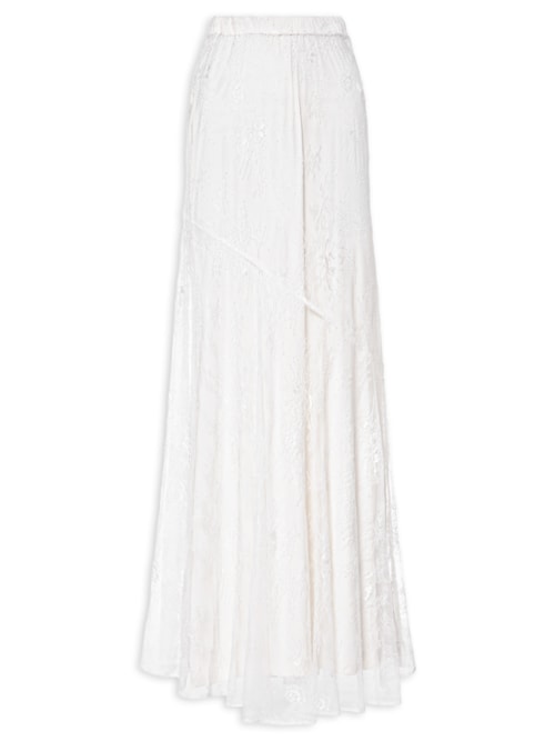 Saia Longa Renda - Branco