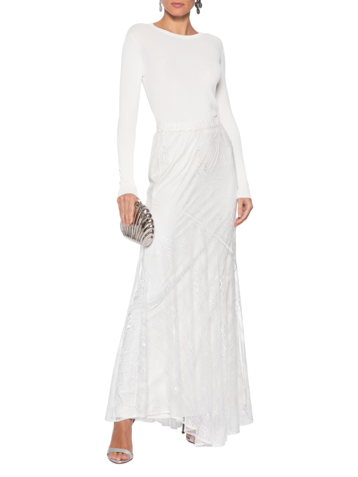 Saia Longa Renda Branco Fabulous Agilitá