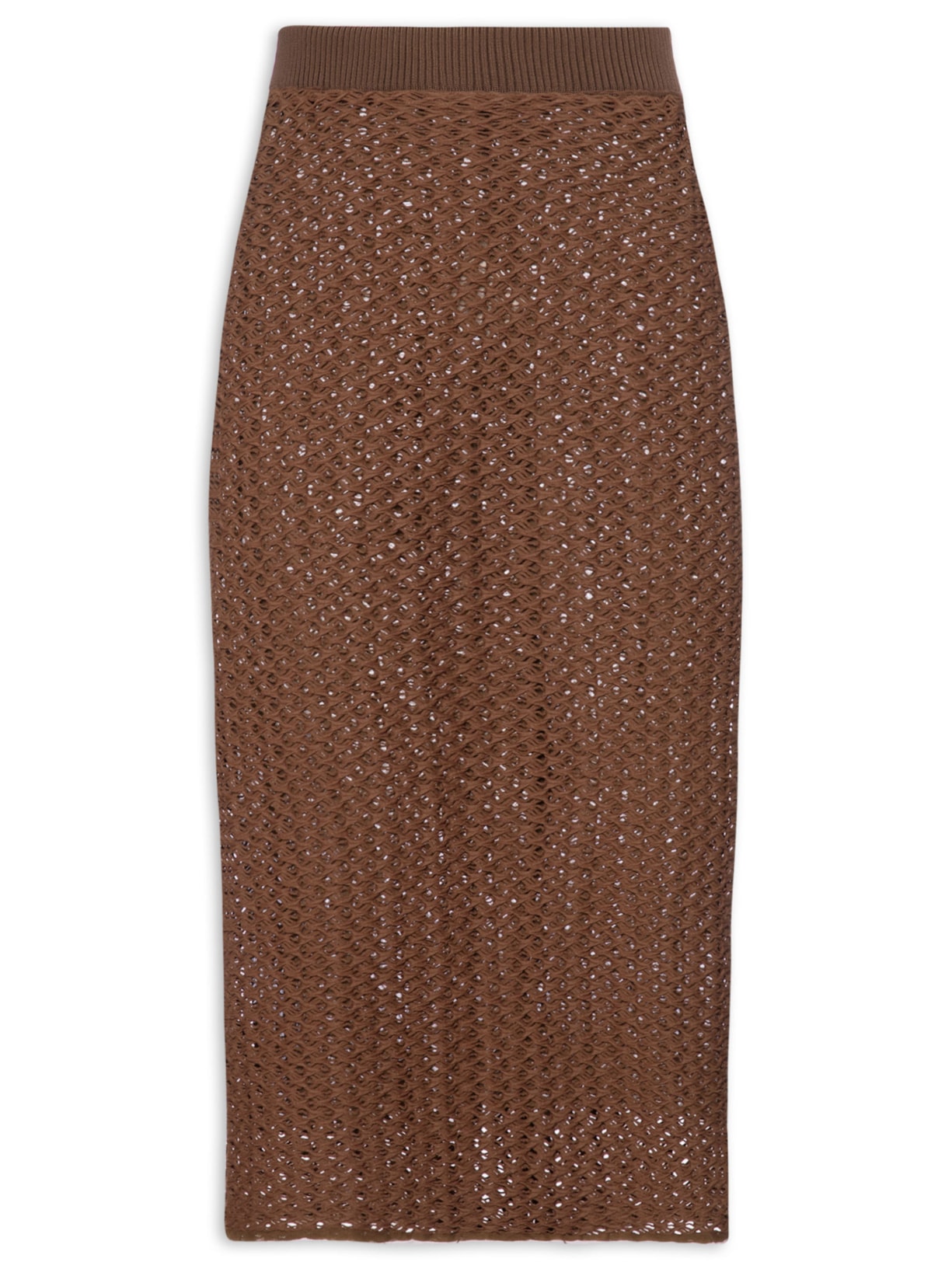 Saia Longa Textura - Marrom