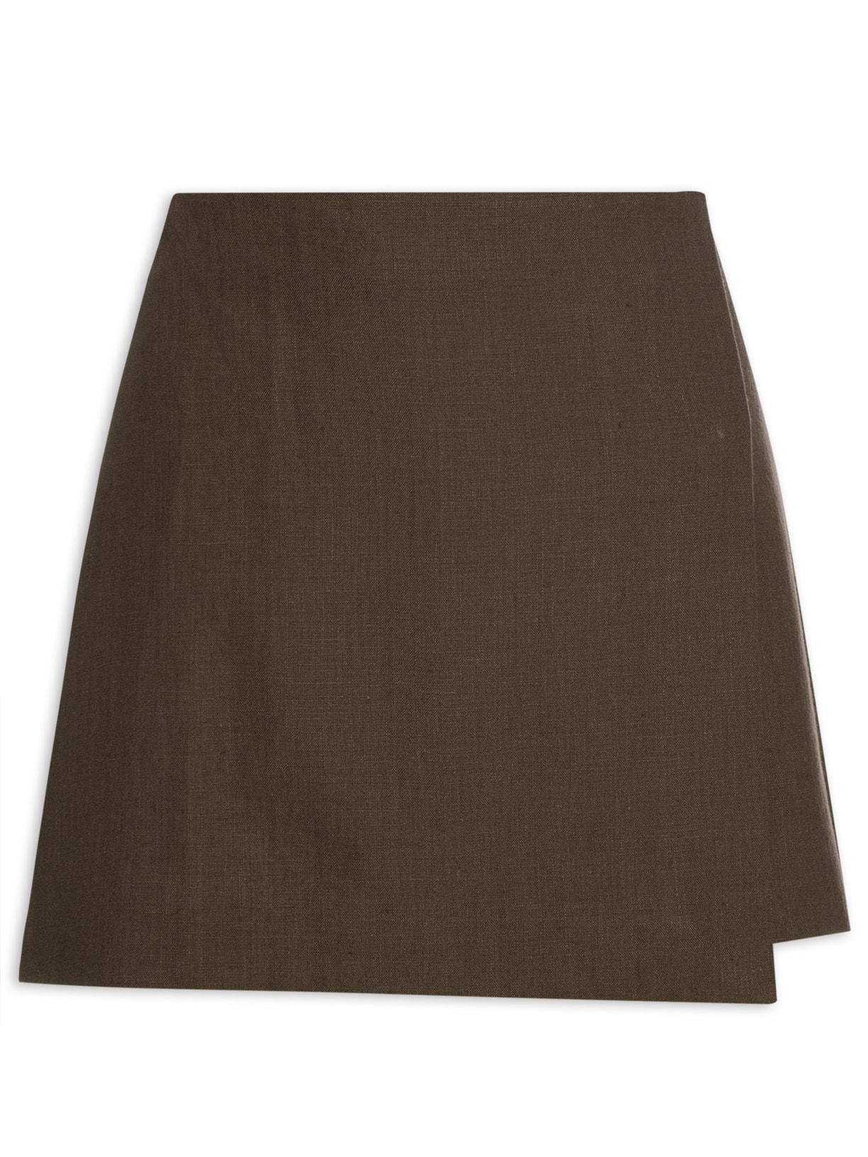 Saia Manoela Linho - Marrom
