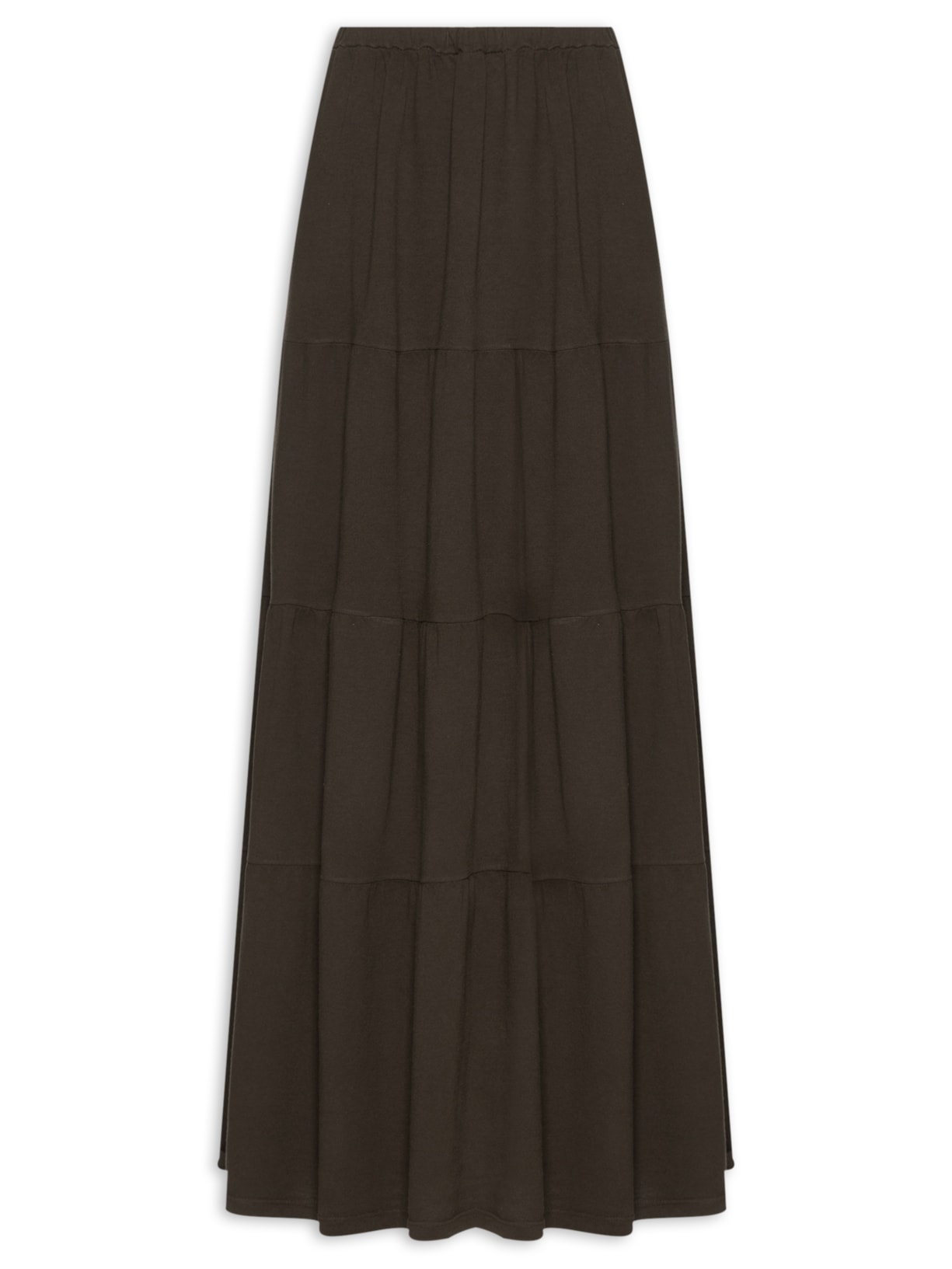 Saia Marias Cós Fino Elástico - Marrom