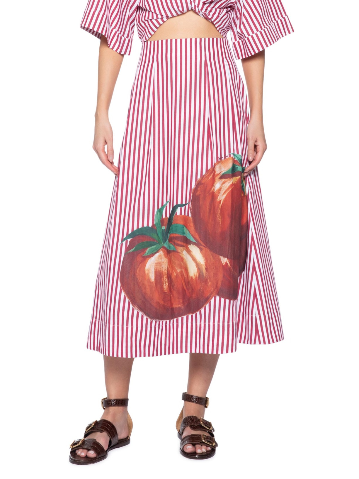 Saia Maxi Tomates Vermelho Farm