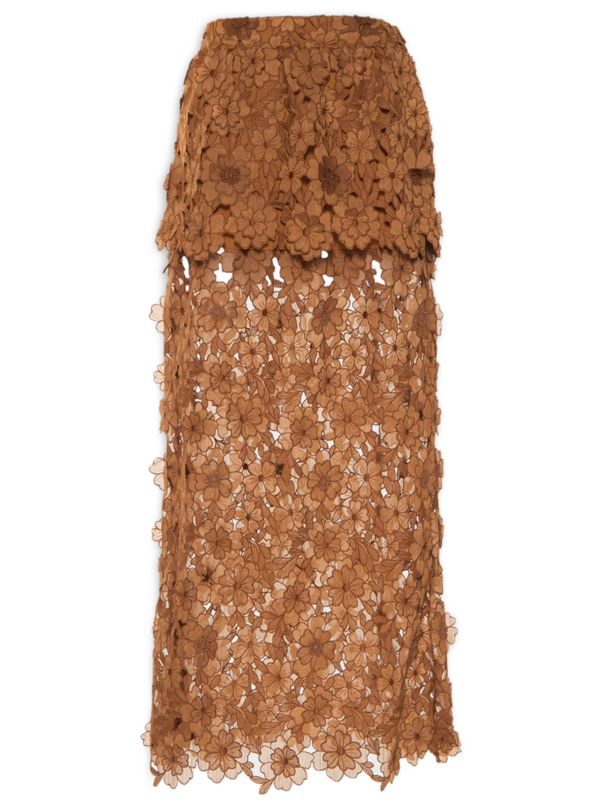 Saia Mecca Floral - Marrom