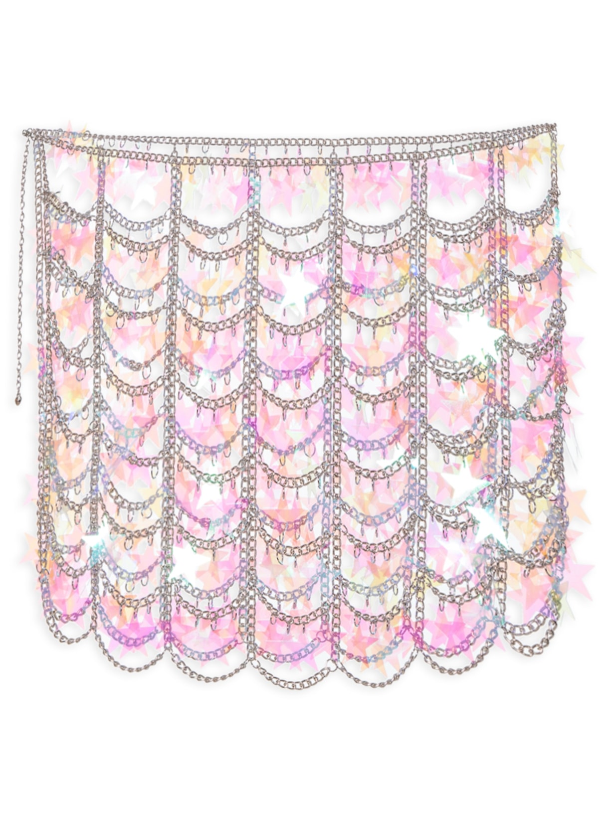 Saia Metálica Carnaval Estrelas - Roxo