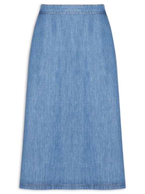 Saia Midi Aline II - Azul
