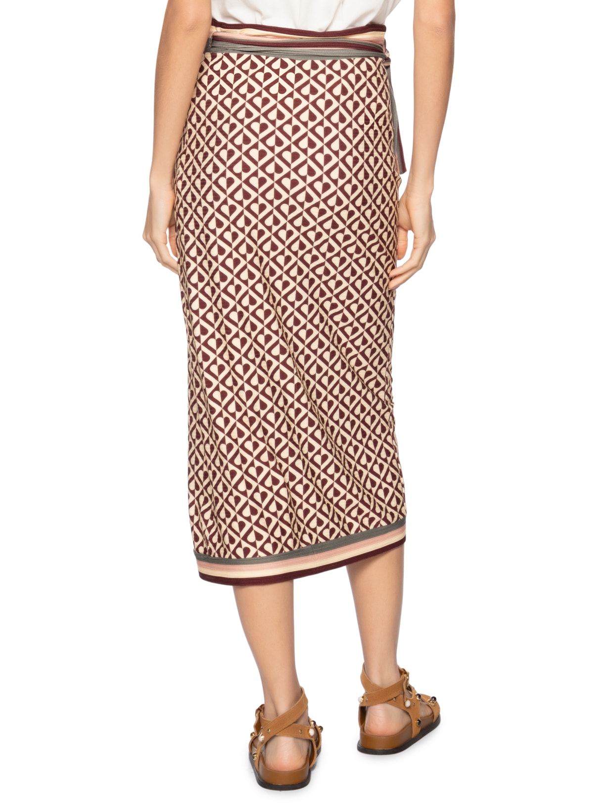 Saia Midi Amore Marrom Farm