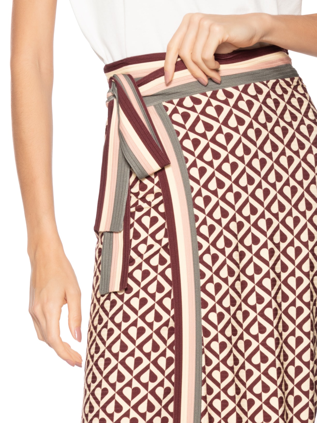 Saia Midi Amore Marrom Farm