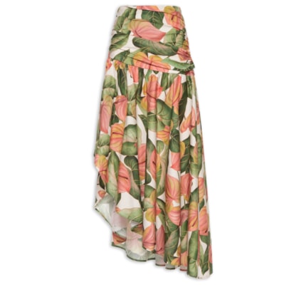  Saia Midi Antúrio Assimétrica - Verde