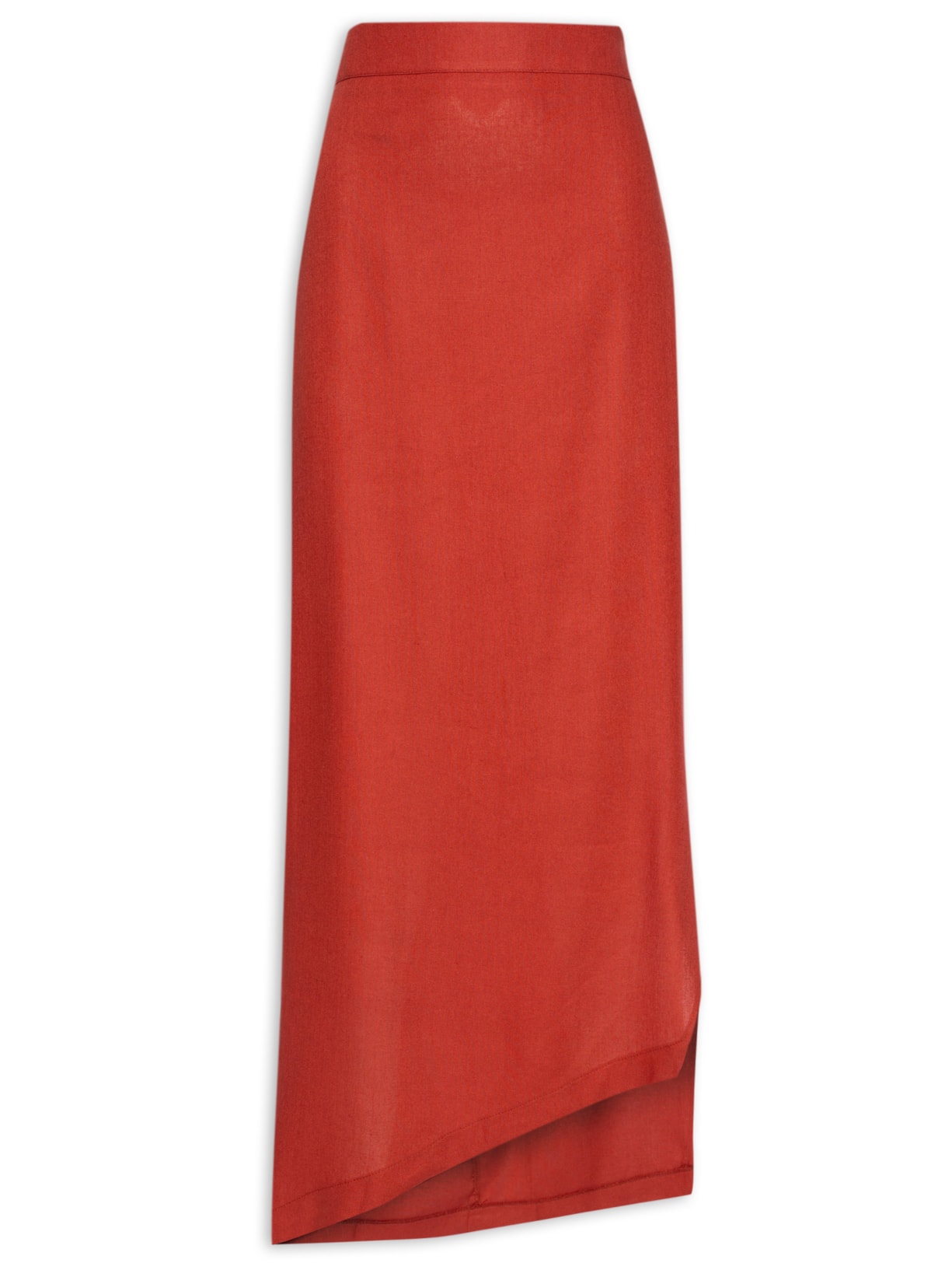 Saia Midi Assimétrica - Vermelho