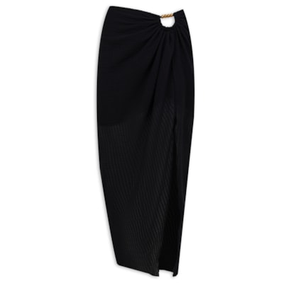 Saia Midi Aurora - Preto