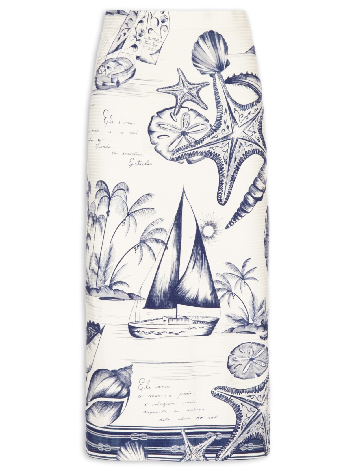 Saia Midi Aventureiro - Branco