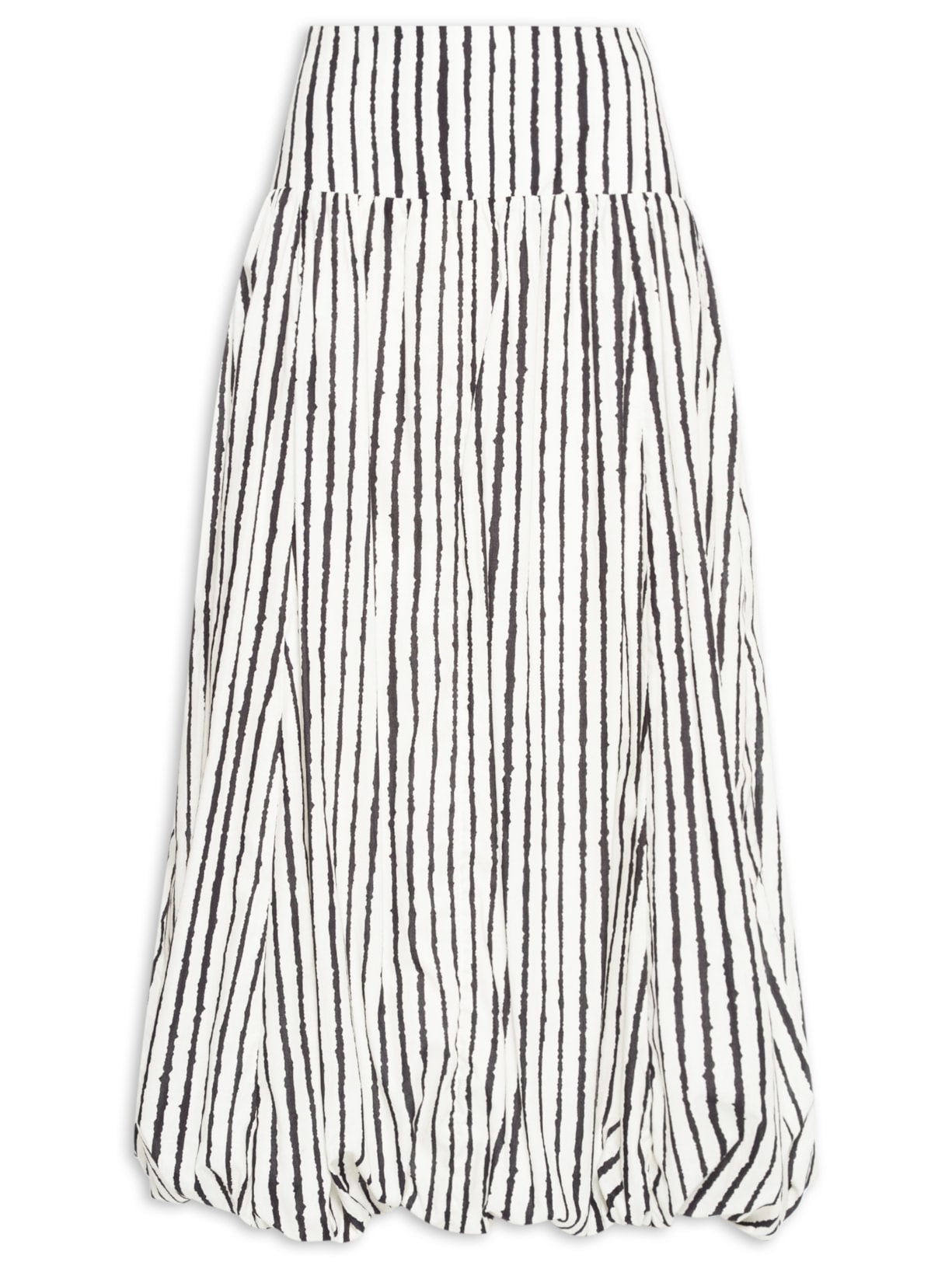 Saia Midi Balonê Estampa Icaraí - Branco